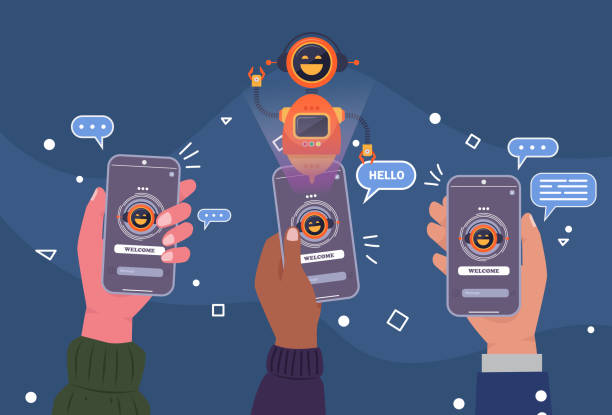ai chatbot network solutions, seamless data integration. future-ready connectivity. - 營銷 幅插畫檔、美工圖案、卡通及圖標(biāo)